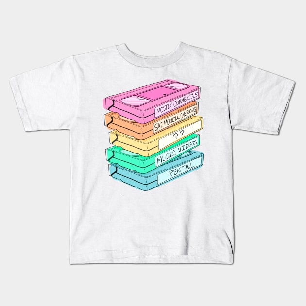My VHS Recordings - Rainbow Kids T-Shirt by jzanderk